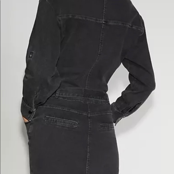 Brand New New York & Comp. Faded Thick Black Denim Dress Size S - Picture 4 of 5